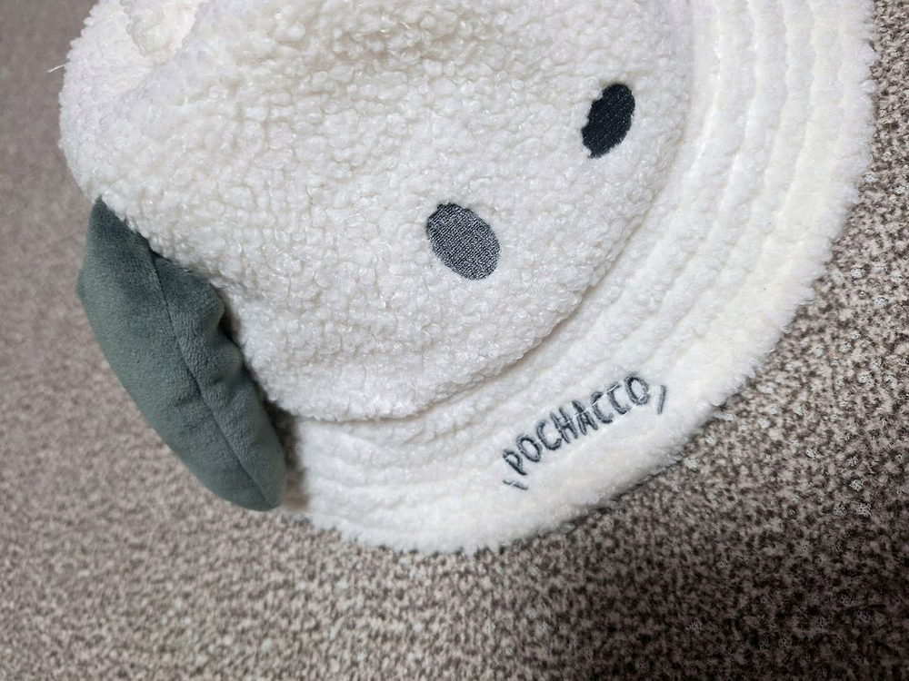 산리오 포차코 버킷햇 귀달이 아동용 겨울 모자--1