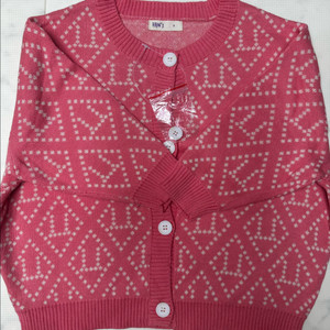 새상품 한스 핑크 패턴 가디건 S