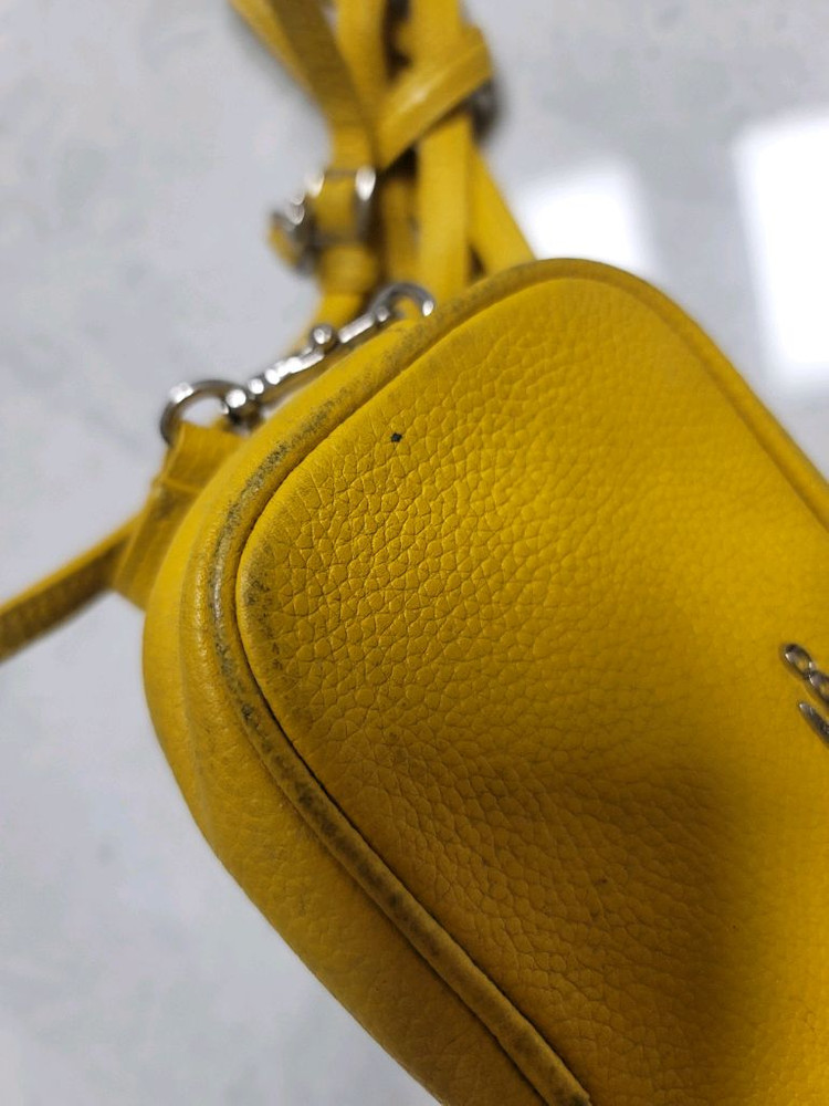 코치 미니백 노랑--3