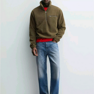 [M]자라 플리스 지퍼 스웨트셔츠