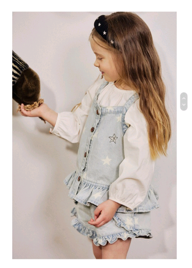 일괄) 리미떼두두 스타 데님 러플 베스트 팬츠 연청 L--1