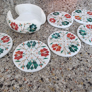 인도 대리석 티코스터 세트