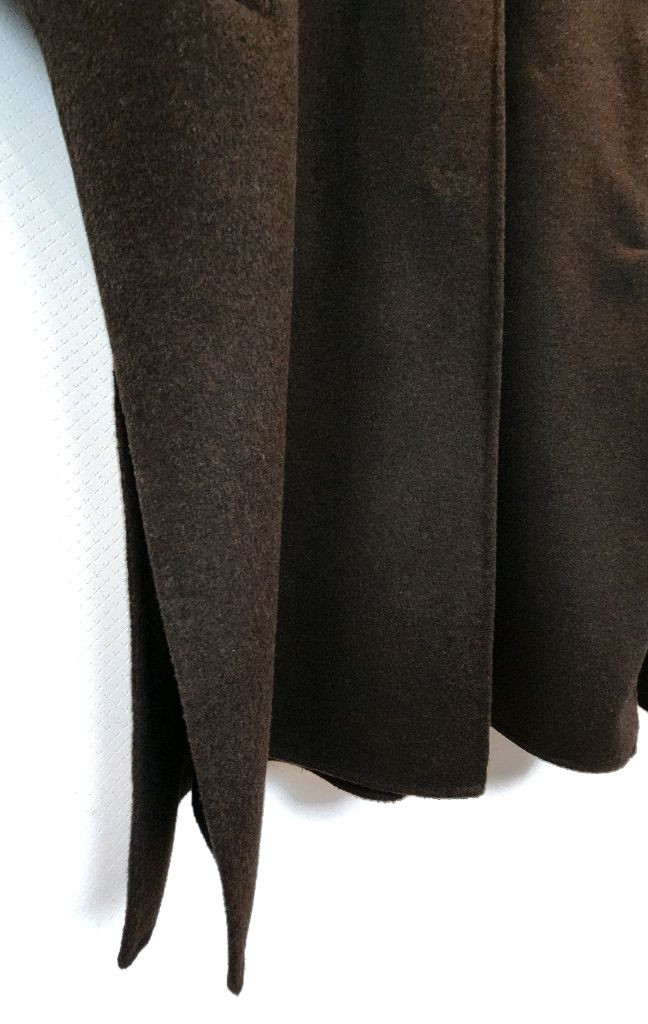 더아이잗 사가폭스퍼 캐시미어 모혼방 케이프 코트 free사이즈 새제품 다크초코브라운컬러--6