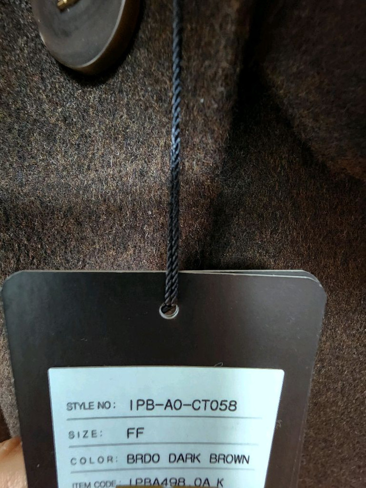 더아이잗 사가폭스퍼 캐시미어 모혼방 케이프 코트 free사이즈 새제품 다크초코브라운컬러--9