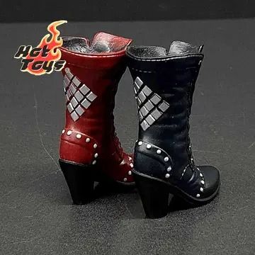핫토이 할리퀸 블랙레드 부츠 12인치 피규어--2