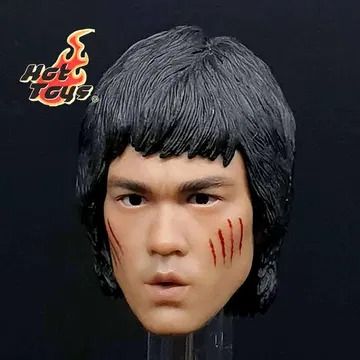 핫토이 용쟁호투 이소룡 데미지 무빙아이 헤드 12인치 피규어--1