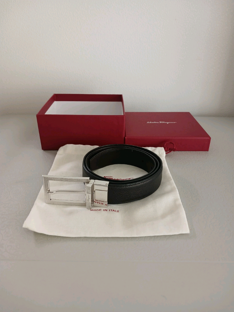 페라가모 남성 양면 가죽벨트 풀박스 정품--6