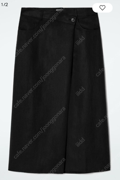 <택있음>COS애시메트릭 플루이드 미디스커트/34--0