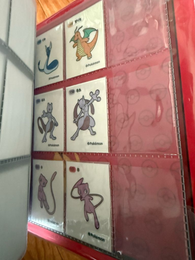 포켓몬 1세대 뮤 뮤츠 포함 공식 띠부씰북 올컬렉 판매 이미지
