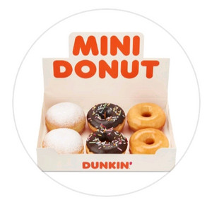 던킨 미니도넛세트(6개입) 2장일괄 교환권 2월9일(월)까지