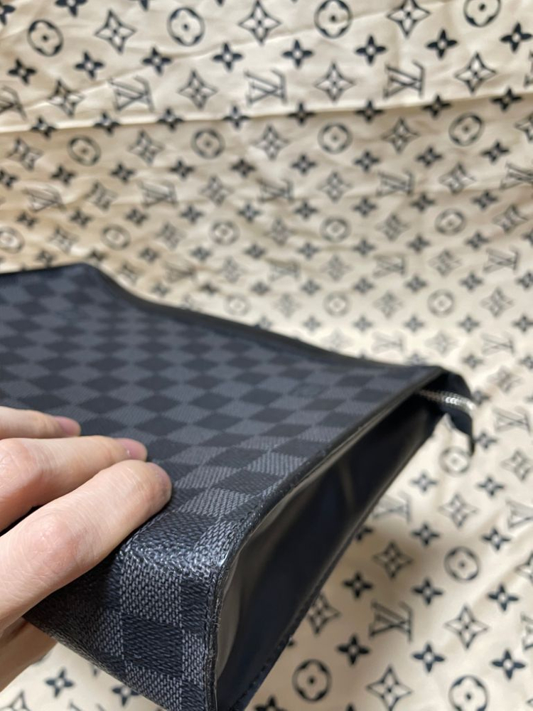 루이비통 다미에 포쉐트 보야주 클러치--8