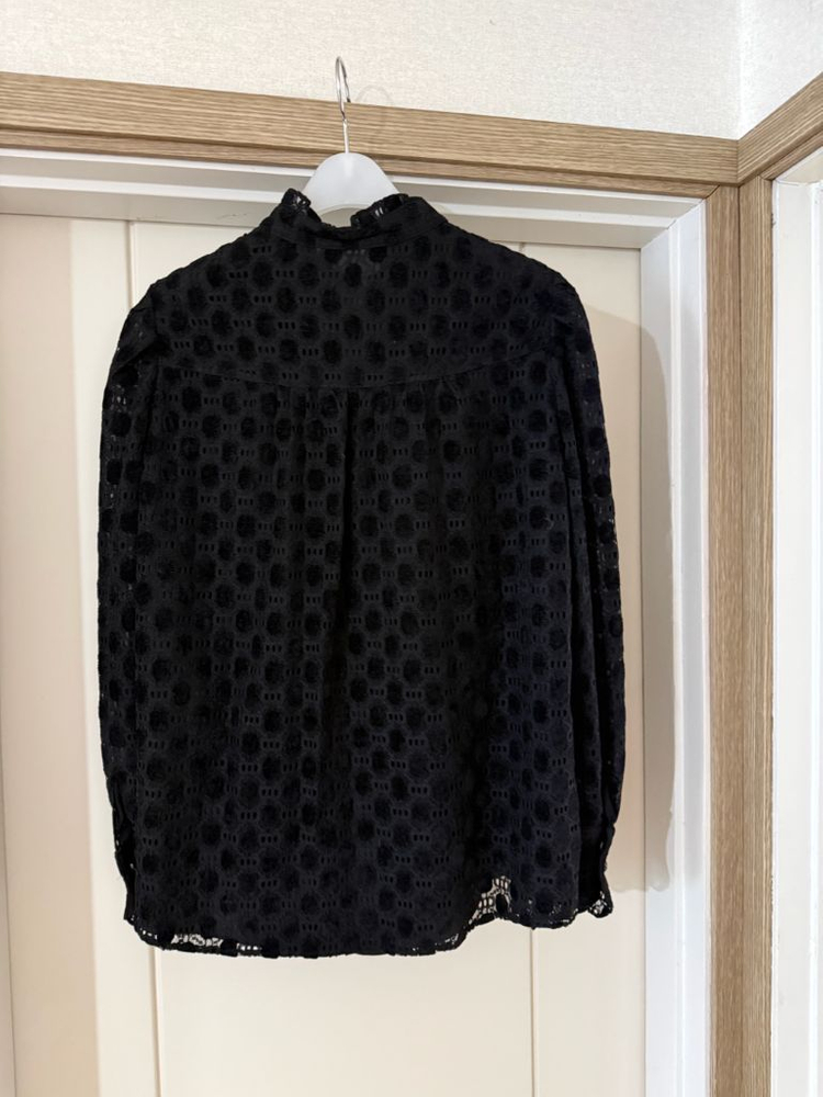 지고트 벨벳 레이스 블라우스--1