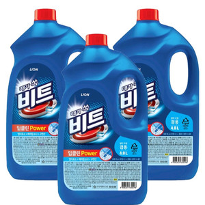 비트 액체세제 일반/드럼겸용4L 3개 딥클린 파워 세탁세제