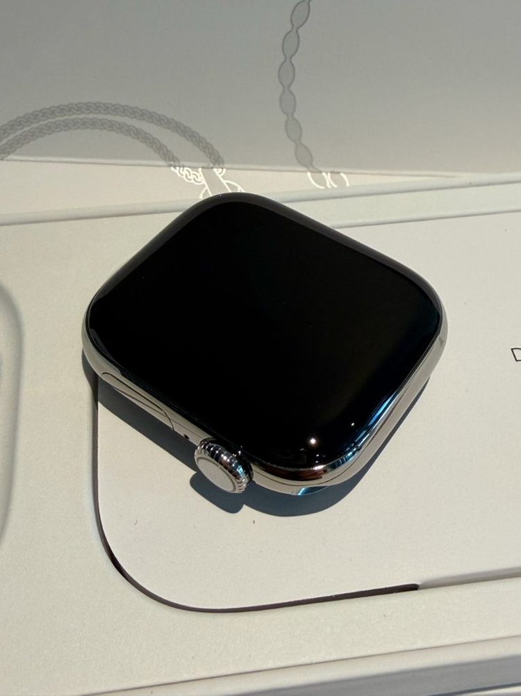 애플워치11 42mm 네추럴 티타늄 밀레니즈루프 새상품 팝니다.--2