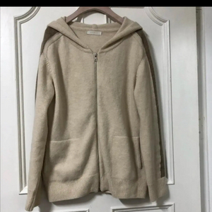 애프터글로우 캐시미어 니트 후드 집업 가디건+ 조거 팬츠 바지 셋업 세트 투피스