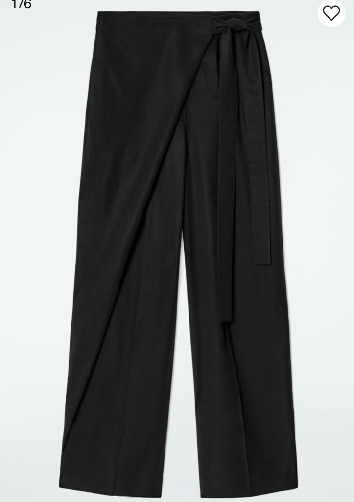 <택있음>COS 플루이드 랩프런트 트라우저/34--1