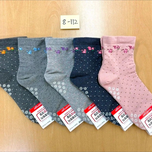 용신 여성 꽃무늬 패션양말 (미끄럼방지)