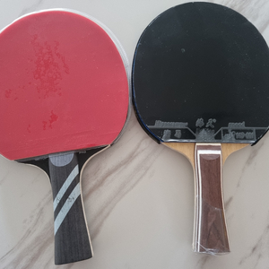 psc 순수 합판 탁구라켓 2종 일괄_러버 포함
