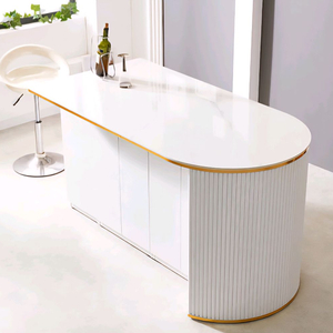 도아르가구 4인용 템바보드 세라믹 식탁(반타원형) 이미지