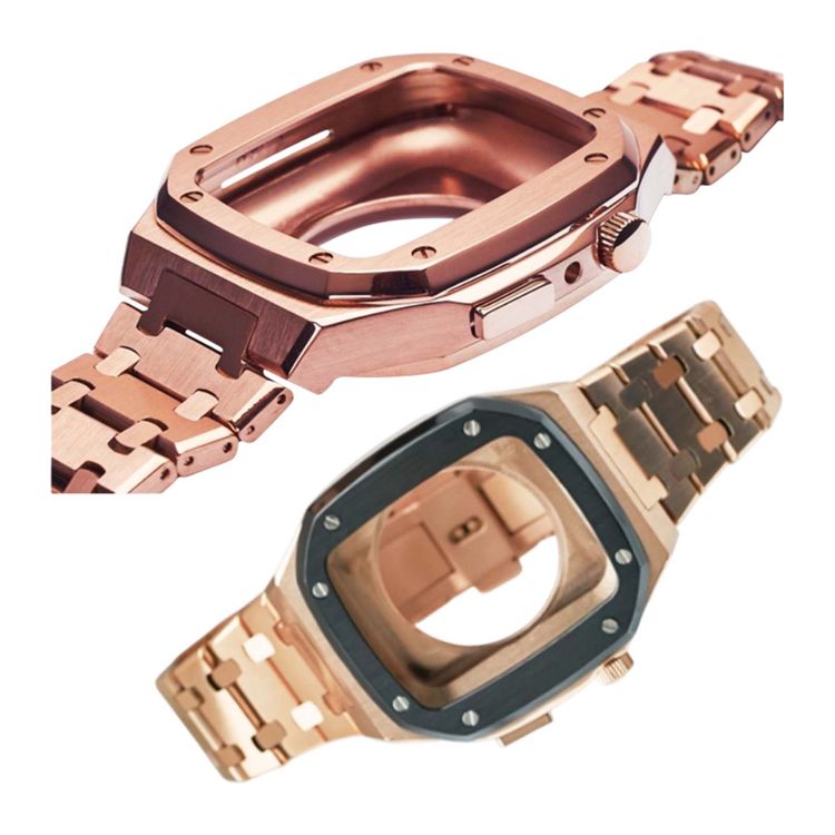 [새상품] 애플워치 44mm 로즈골드 메탈 케이스 스트랩 이미지
