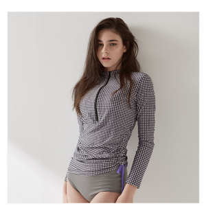 체크 래쉬가드 세트