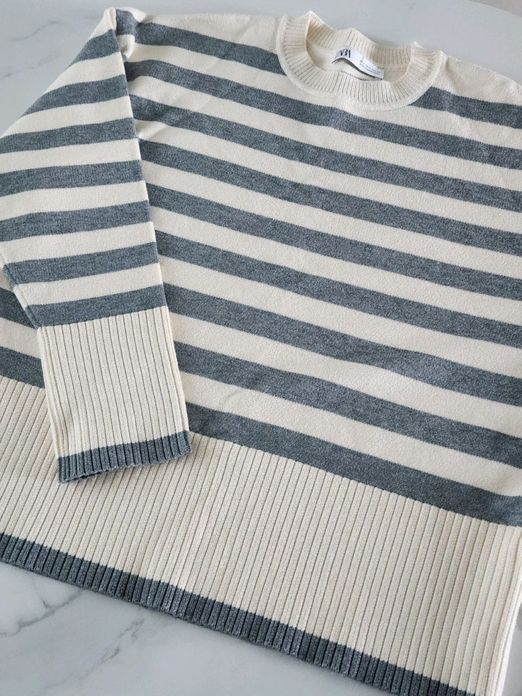 새상품) 자라 단가라 스트라이프 니트--1