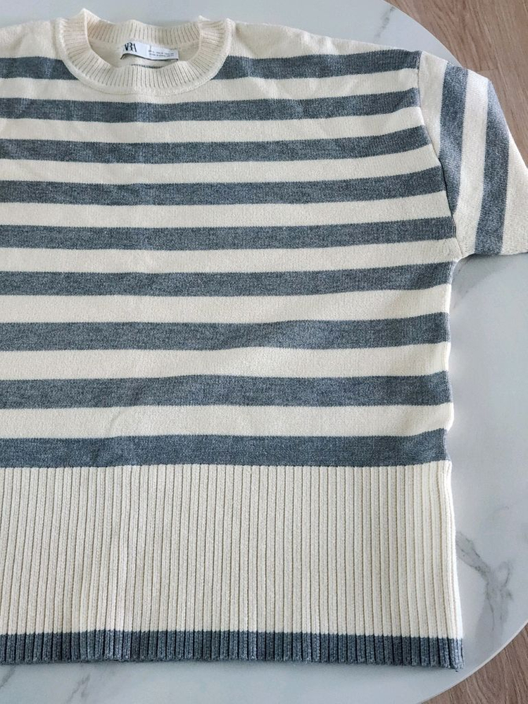 새상품) 자라 단가라 스트라이프 니트--3