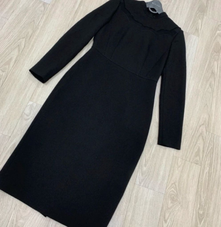 고급오피스룩 모조에스핀 블랙심플원피스(55)--1