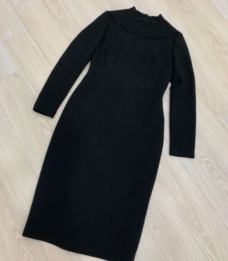 고급오피스룩 모조에스핀 블랙심플원피스(55)--2