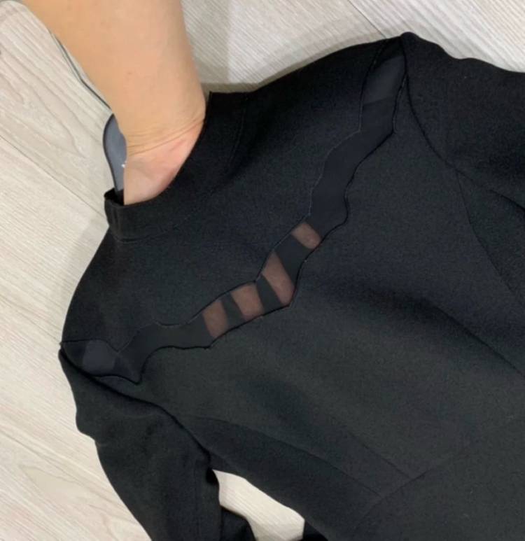 고급오피스룩 모조에스핀 블랙심플원피스(55)--5