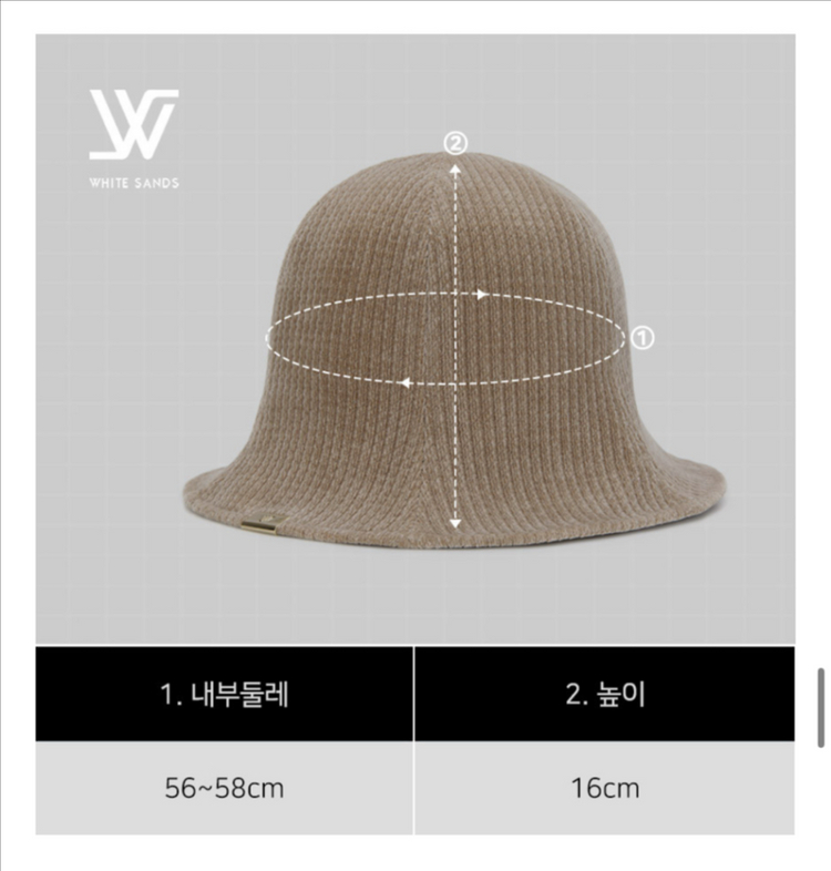 [새상품] 화이트샌즈 코듀로이 버킷햇 웨이첼--6