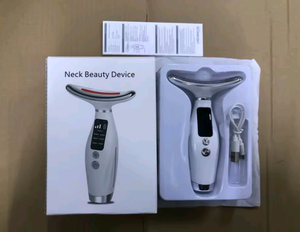 새상품 LED 넥 뷰티 디바이스 목/얼굴 마사지기--6