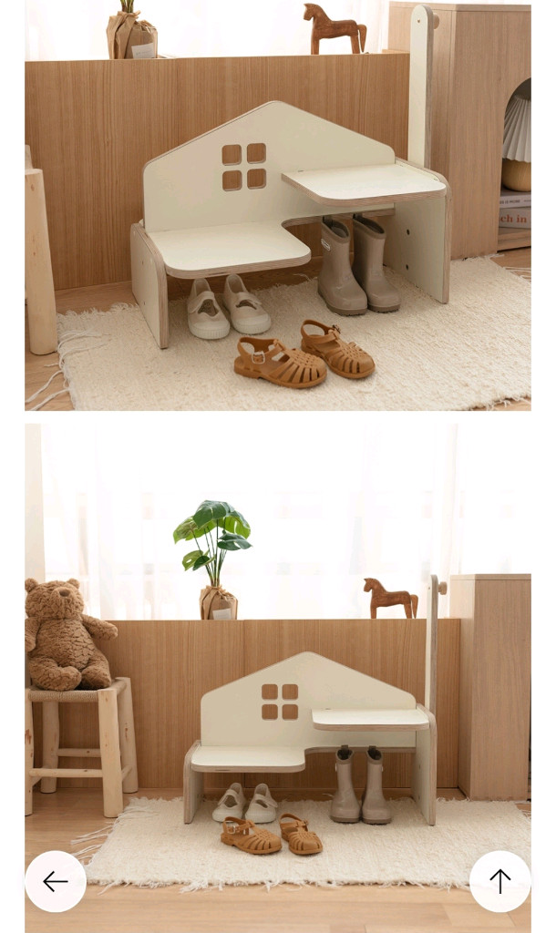 란가구 슈벤치 아기 신발장 의자 2인용--8