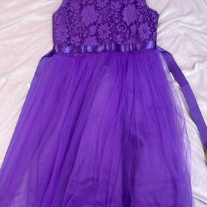 보라색 레이스 튤 드레스 공주 드레스