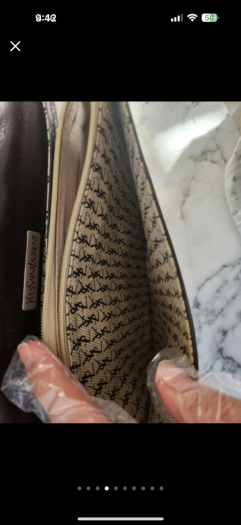 정품 입생로랑 클러치백--3