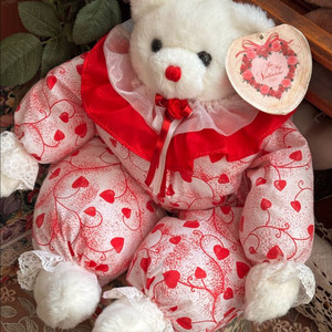 45cm) 앤틱빈티지인형 프릴 테디베어 고전곰인형 빈티지소품 모리걸히메갸루 y2k 빈티지토이 고전완구