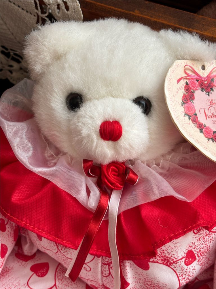 45cm) 앤틱빈티지인형 프릴 테디베어 고전곰인형 빈티지소품 모리걸히메갸루 y2k 빈티지토이 고전완구--4