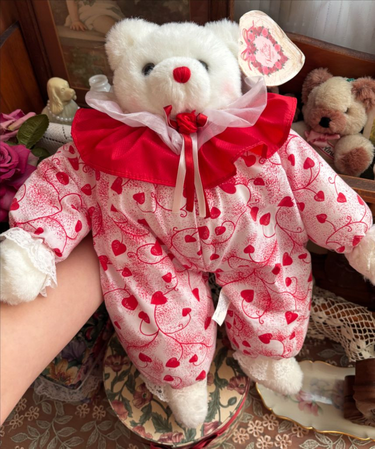 45cm) 앤틱빈티지인형 프릴 테디베어 고전곰인형 빈티지소품 모리걸히메갸루 y2k 빈티지토이 고전완구--7