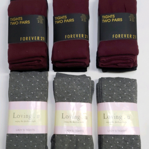 니트 스타킹 9개 블랙+버건디+그레이 새제품