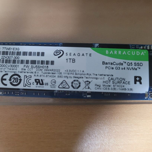 씨게이트 바라쿠다 Q5 M.2 NVME SSD 1TB 팝니다.