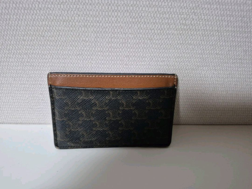 셀린느 정품 트리옹프 캔버스 카드 지갑 카드홀더 팝니다--1