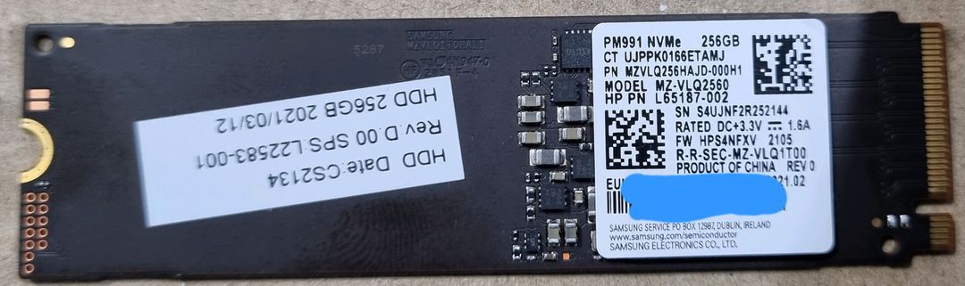 무료배송 삼성 PM991 NVMe 256GB SSD 중고--0