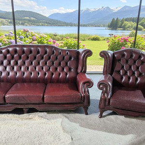 체스터필드 이태리 마스트로또 전체 천연가죽3+1인 소파