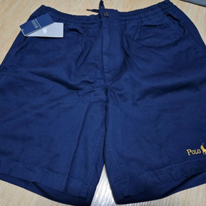 폴로 랄프로렌x빔즈 별주 네이비 골드 로고 컬렉션 3탄 반바지입니다. XL / 새제품