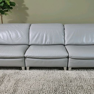 칼리아 이탈리아 이태리 전체 천연가죽 4인 소파(헤드레스트기능)