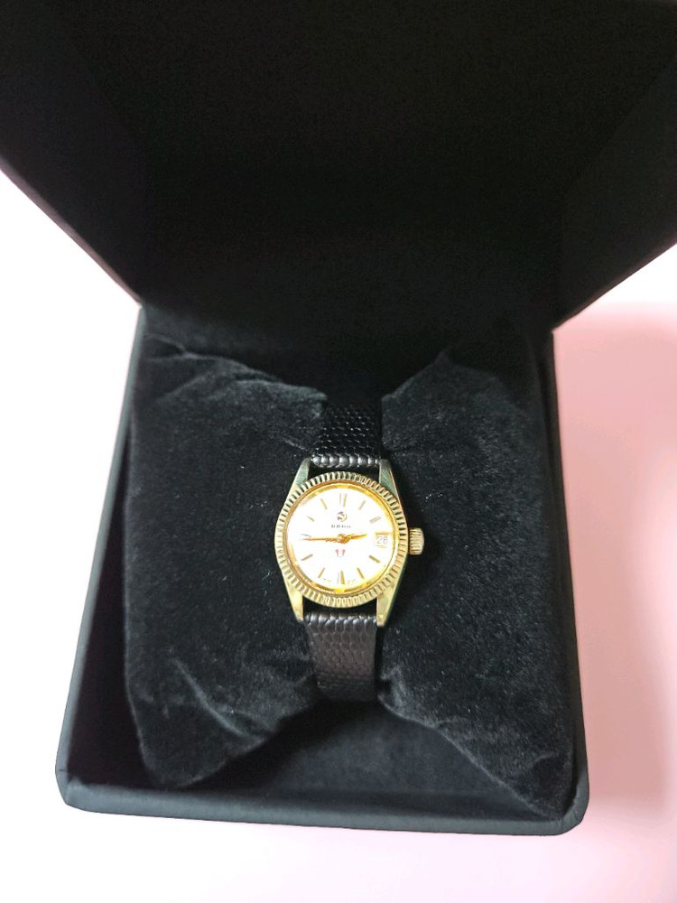 라도 여성용 자동 가죽시계/SWISS 이미지