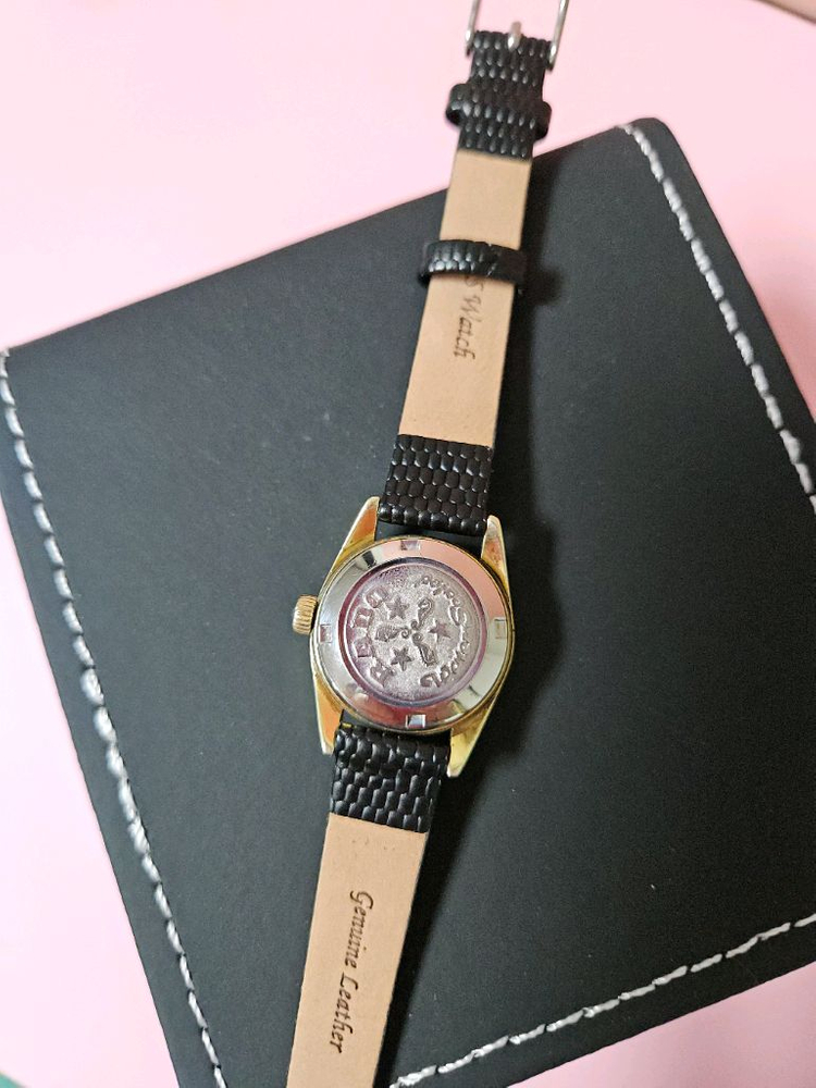 라도 여성용 자동 가죽시계/SWISS 이미지