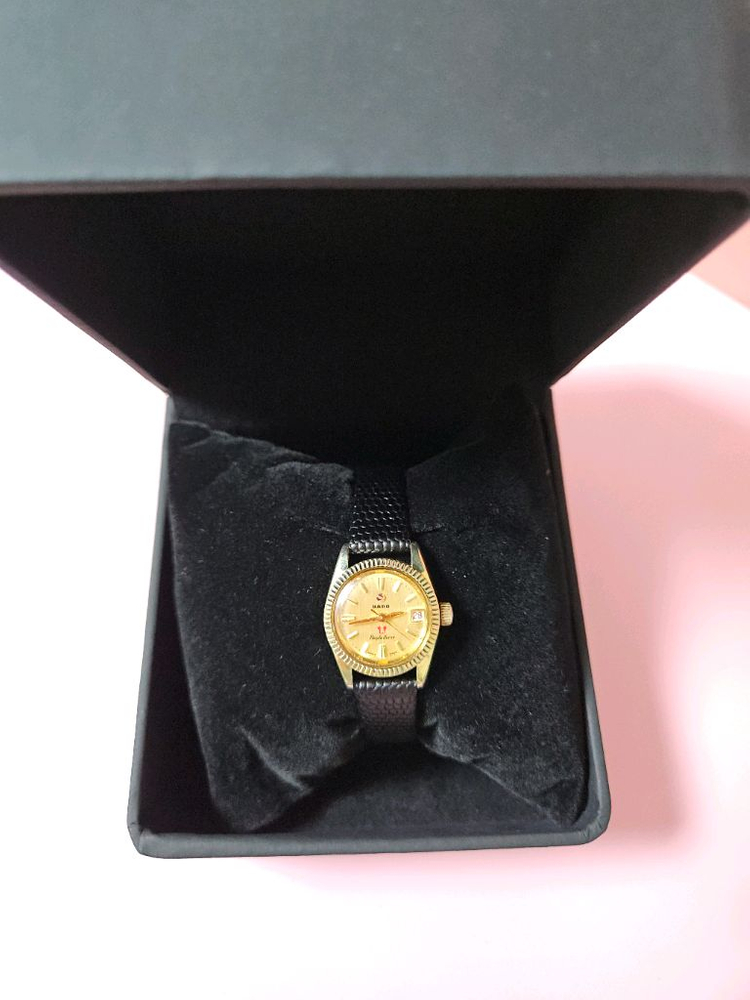 라도 여성용 자동 가죽시계/SWISS 이미지