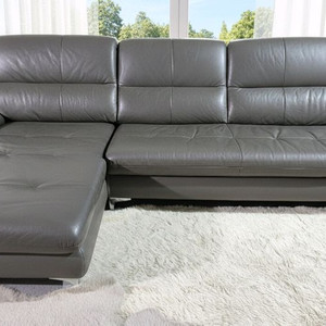 자코모 이태리 천연 통가죽 4인 카우치 소파