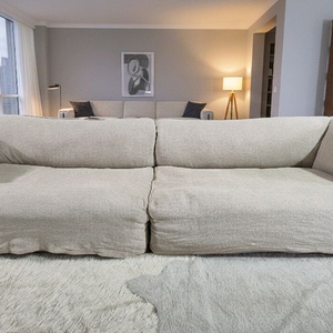 쎄덱 리넨4인 내장제 구스 소파쇼파(커버세탁완료)